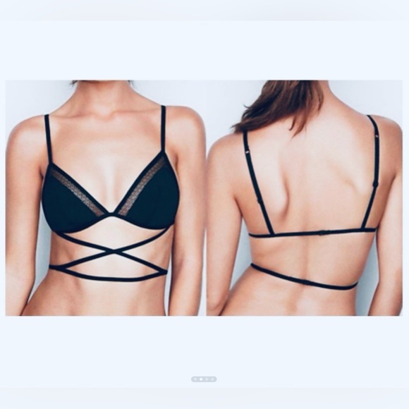 Midnight Blue/Navy VS Wrap Bralette:Sz. S - Picture 5 of 7